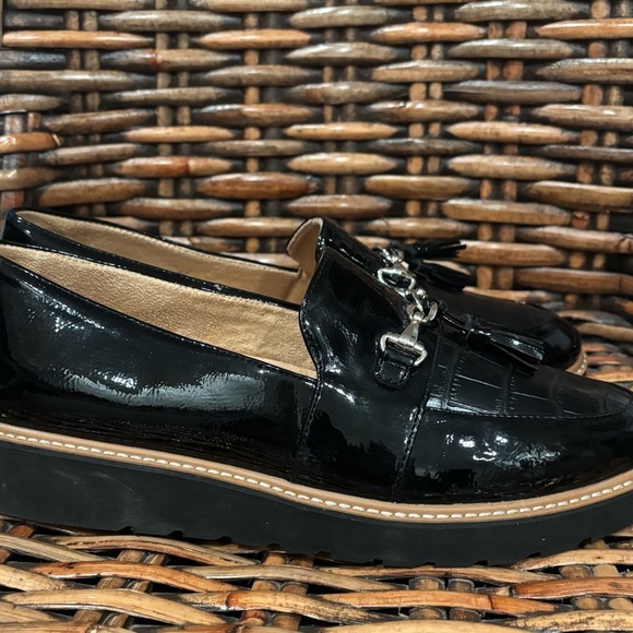 Naturalizer Estelle Loafers Womens Size 11 W Black Patent Leather - Picture 2 of 12